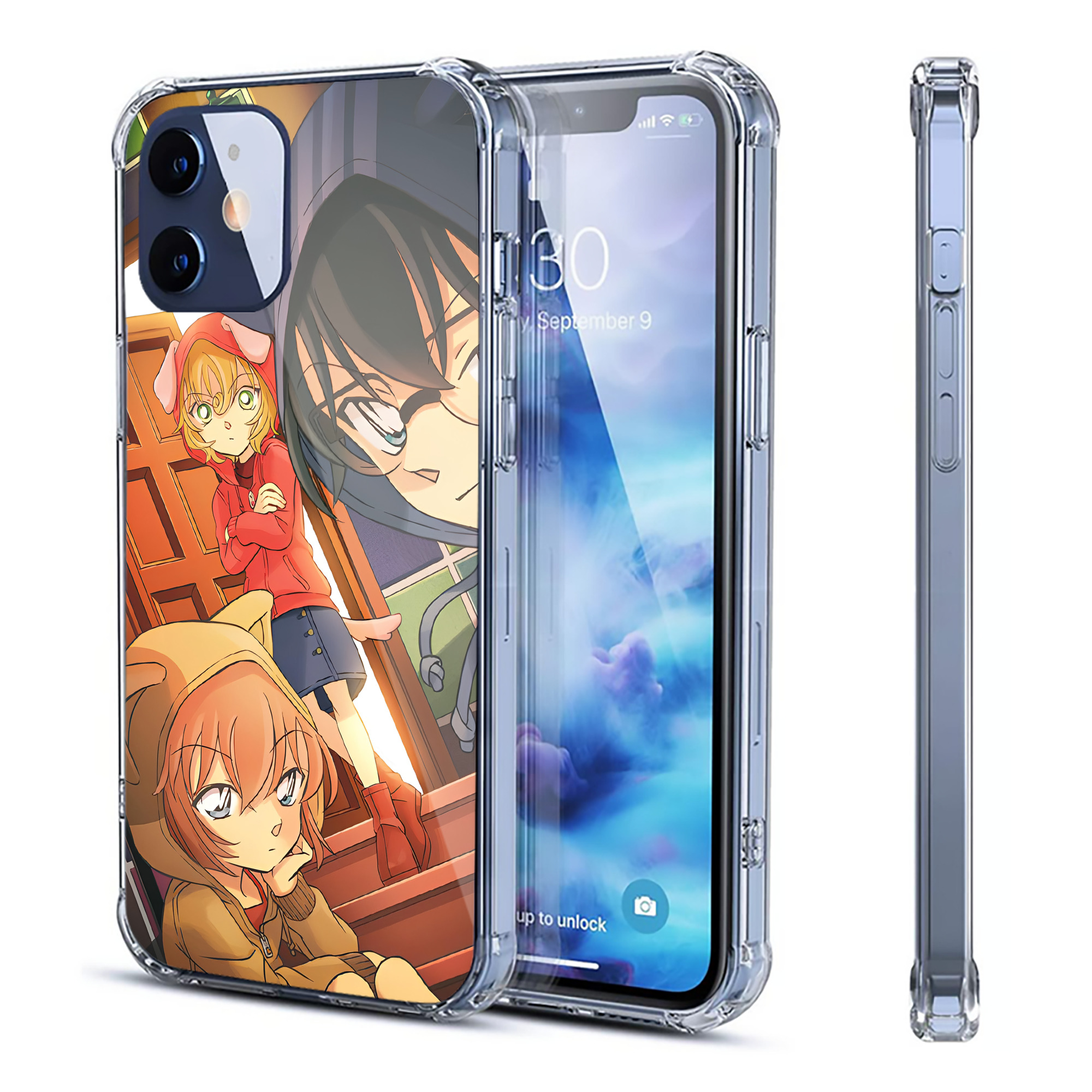 （画像用） 名探偵コナン Detective Conan 【iPhone 12シリーズ対応】透明スマホケース（クリアソフトケース）